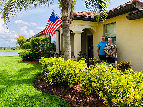 Jan and Allan Love new home on the water.